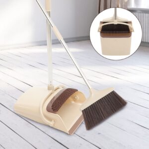 YARNOW 2 Sets Broom Set Floor Sweeper Broom and Dustpan Household Cleaning Garden Dustpan Kitchen Brooms Broom with Dustpan Long Handle Broom Handled Office Outdoor Shovel Plastic