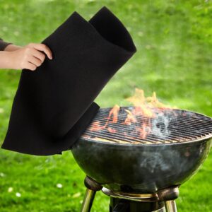 8 Pcs High Temp Welding Blanket Fireproof Carbon Felt 20" x 20" x 1/7" Thickness Flame Retardant Fabric up to 1800°f Fireproof Fabric Fire Retardant Blanket for Glass Blowing Camp Stove Grill