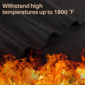 8 Pcs High Temp Welding Blanket Fireproof Carbon Felt 20" x 20" x 1/7" Thickness Flame Retardant Fabric up to 1800°f Fireproof Fabric Fire Retardant Blanket for Glass Blowing Camp Stove Grill