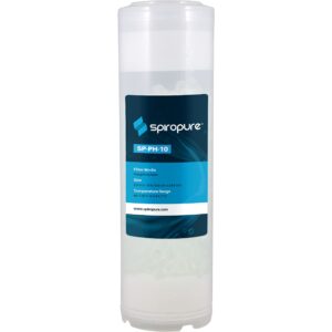 spiropure 10x2.5 polyphosphate water filter, anti-scale filter 10 inch, hard water filter, scale inhibitor, salt free water softener for shower, sink, & whole house
