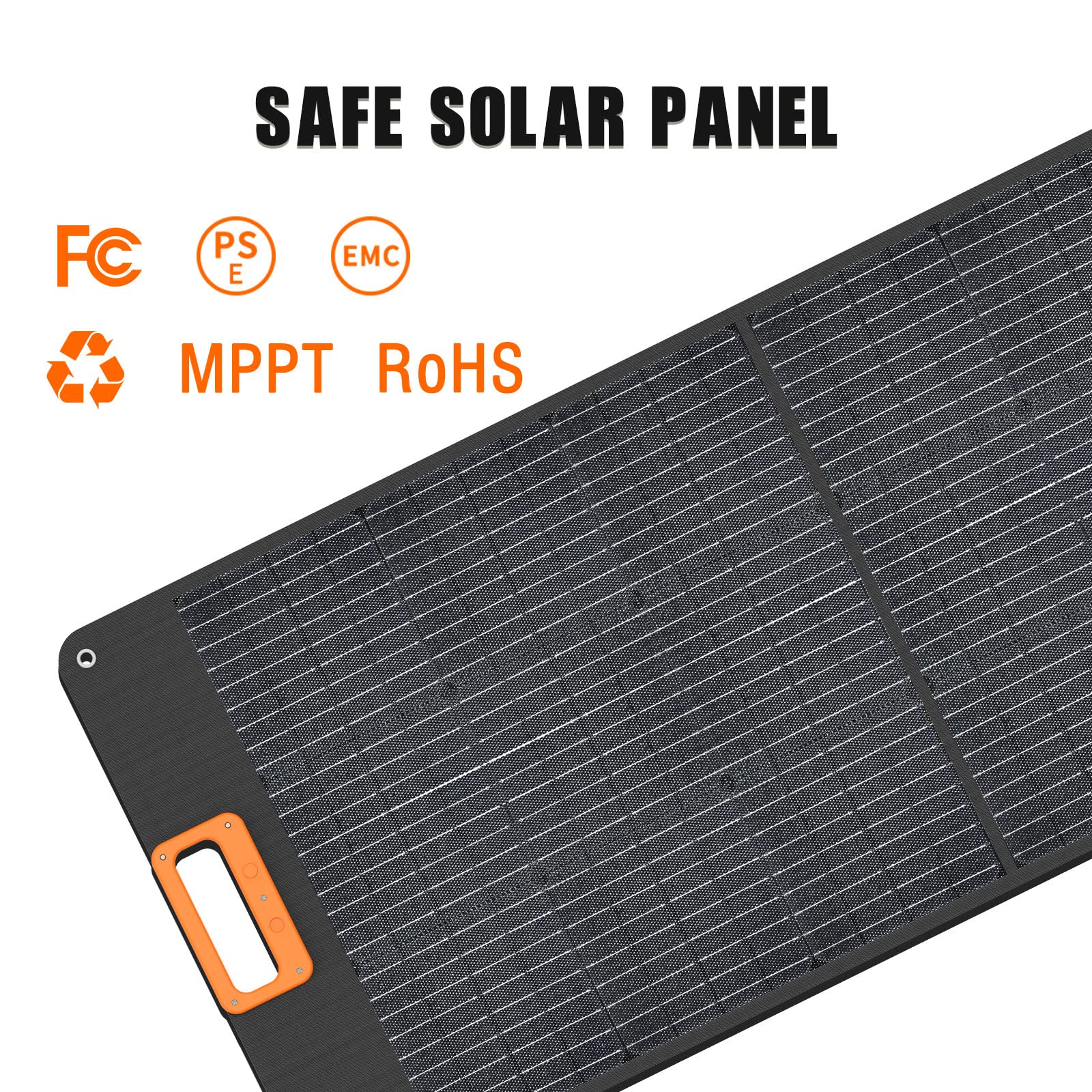 100W Portable Solar Panel Charger Monocrystalline Foldable Solar Panel Kit, 20V Foldable Solar Panel with Adjustable Kickstand, Solar Charger for Power Station RV Camping Off Grid