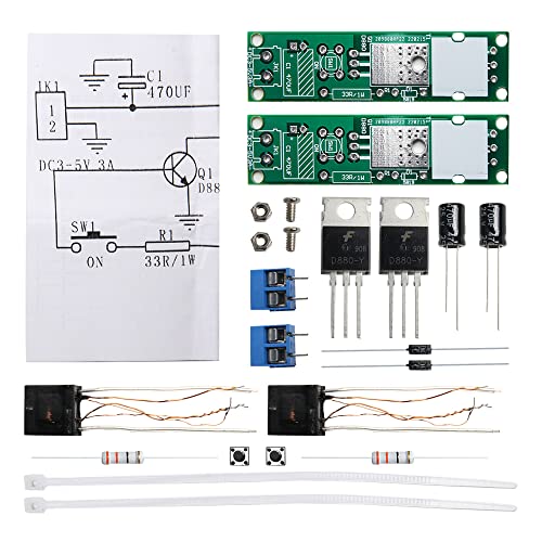 Wixine 2Pcs DC 3V-5V Arc Generator High Voltage Boost Module DIY Kit Electronic Lighter