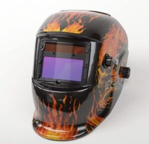 for flames solar powered power auto dark darkening welding helmet welder's hood