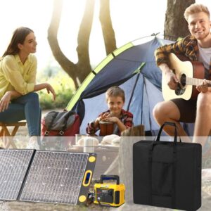 Rilime Solar Panel Storage Bag Compatible with Jackery Solar Panel 100 Watt,Solar Panel Bag Solar Panel Carrying Case with Pocket
