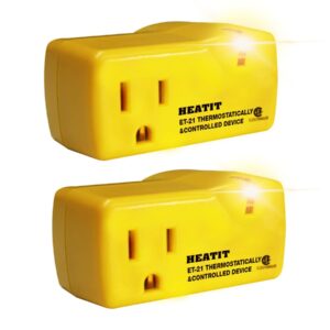 heatit et-21 2-piece set freeze thermostatically controlled outlet on at 38f /off at 50f
