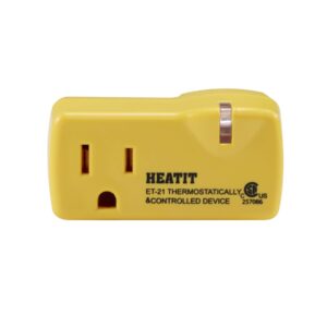 HEATIT ET-21 2-Piece Set Freeze Thermostatically Controlled Outlet On at 38F /Off at 50F