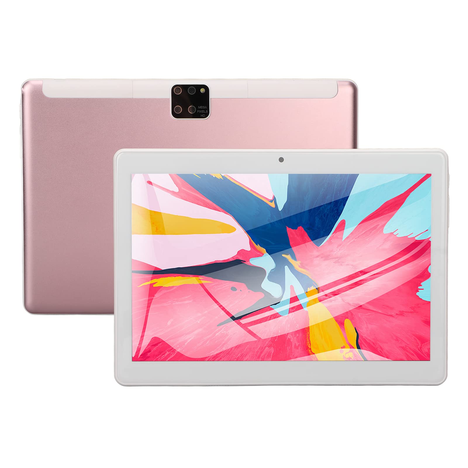 CHICIRIS 10.1in Tablet, Rose Gold 1960x1080 IPS 100240V HD Tablet for Playing (US Plug)