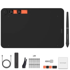 graphics drawing tablet veikk voila l pen tablet for pc,with battery-free stylus and 4 customized keyboard keys for windows/mac/linux/chrome/android