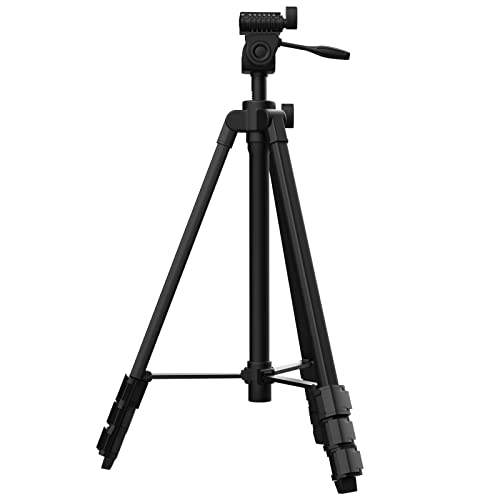 Xincere 55-inch Lightweight Aluminum Laser Level Tripod Stand with Bubble Level, Quick Release Plate with 1/4"-20 Screw Mount for Laser Line Leveling