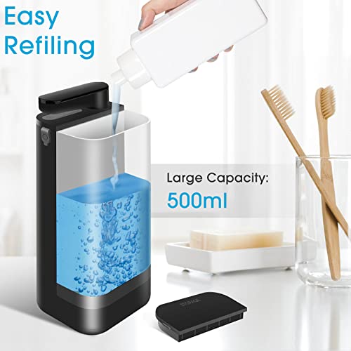 Automatic Soap Dispenser Touchless for Kitchen Sink,Rechargeable Hands Free Liquid Soap Pump Dispenser for Bathroom