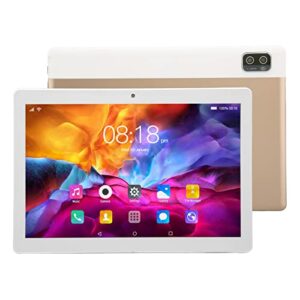 chiciris calling tablet, 10.1 inch tablet 5g wifi calling gold 1960x1080 resolution for work (us plug 110v light source)