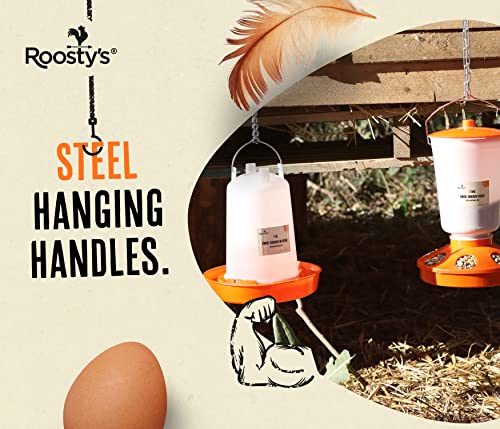 Roosty's Chick Feeder and Waterer Kit, Chicken Feeder and Waterer Set, 1.5kg Poultry Feeder and 1.5L Chick Waterer - Baby Chick Feeder, Baby Chick Waterer, Chicken Starter Kit, Baby Chicken Supplies