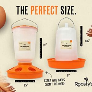 Roosty's Chick Feeder and Waterer Kit, Chicken Feeder and Waterer Set, 1.5kg Poultry Feeder and 1.5L Chick Waterer - Baby Chick Feeder, Baby Chick Waterer, Chicken Starter Kit, Baby Chicken Supplies