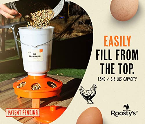 Roosty's Chick Feeder and Waterer Kit, Chicken Feeder and Waterer Set, 1.5kg Poultry Feeder and 1.5L Chick Waterer - Baby Chick Feeder, Baby Chick Waterer, Chicken Starter Kit, Baby Chicken Supplies