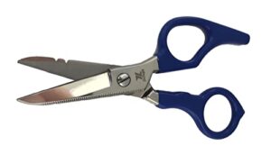 zeluga 12-229 5in. heavy duty stainless steel electician's scissor with ergonomic handle