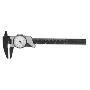 0-6“ dial caliper, dial vernier caliper abs portable metric sliding gauge ruler measuring tool for school laboratory jewelry