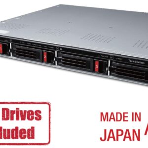 BUFFALO TeraStation Essentials 4-Bay Rackmount NAS 32TB (4x8TB) with HDD Hard Drives Included 2.5GBE / Computer Network Attached Storage/Private Cloud/NAS Storage/Network Storage/File Server