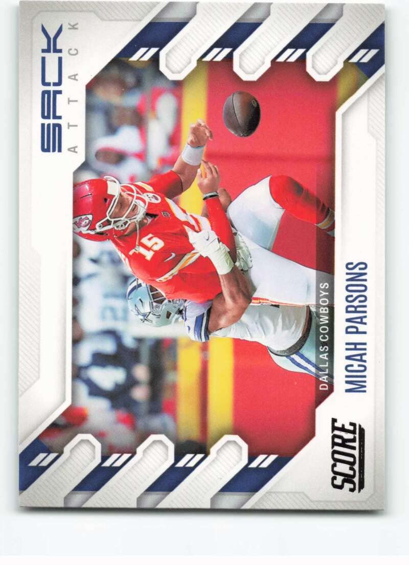 2022 Score Sack Attack #4 Micah Parsons NM-MT Dallas Cowboys Football NFL