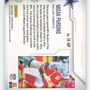 2022 Score Sack Attack #4 Micah Parsons NM-MT Dallas Cowboys Football NFL