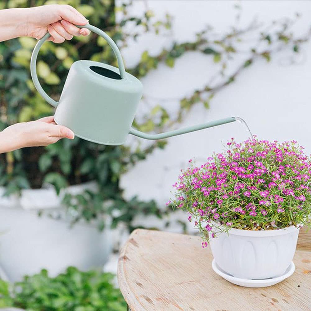 Garden Watering Can Watering Can Indoor for House Plants Indoor and Outdoor Long Spout Watering Can for Succulent Garden Bonsai Garden Flower with Plastic Plant Mister, 1.3L Watering Can for Outdoor P