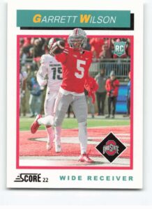 2022 score 1992 throwback rookie #8 garrett wilson nm-mt ohio state buckeyes football nfl