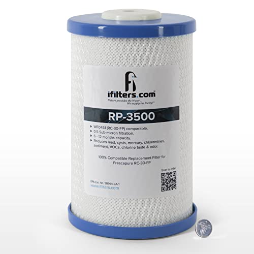 iFilters RP-3500 Replacement Water Filter, 1000 Gal Life Span, 0.5 Micron, Compatible with Frescapure 3500 WF0451