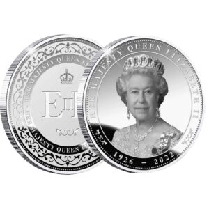 queen elizabeth coin 2022, queen elizabeth silver coin, souvenirs in honor of her majesty the queen, british queen elizabeth ii commemorative for platinum jubilee souvenir party favors