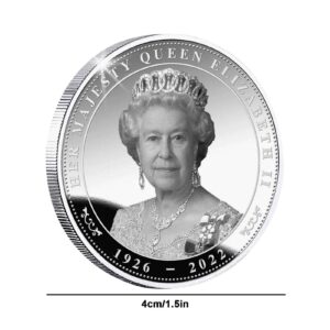 Queen Elizabeth Coin 2022, Queen Elizabeth Silver Coin, Souvenirs in Honor of Her Majesty The Queen, British Queen Elizabeth II Commemorative for Platinum Jubilee Souvenir Party Favors