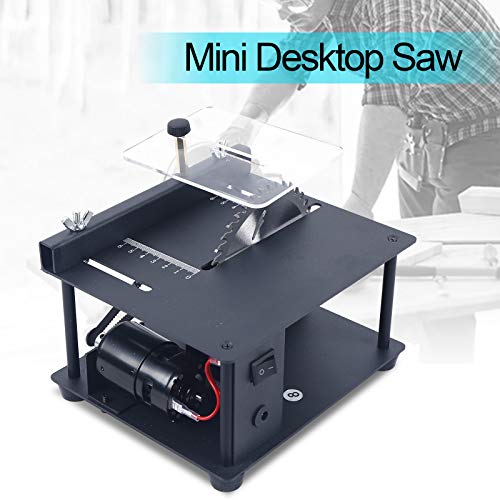 7 Speed Adjustable Table Saw, 3000RPM Woodworking Bench Lathe Cutting Machine DIY Desktop Saw