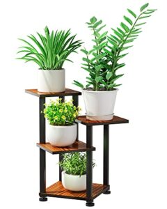 ixp plant stand plant shelf 4 tier 4 potted plant stands indoor corner plant stand flower stand plant display shelf 21.7'' tall plant stand for multiple plants plant holders indoor stand for indoor