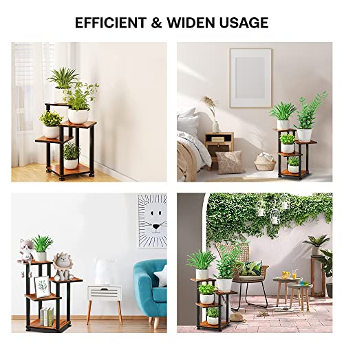 IXP Plant Stand Plant Shelf 4 Tier 4 Potted Plant Stands Indoor Corner Plant Stand Flower Stand Plant Display Shelf 21.7'' Tall Plant Stand for Multiple Plants plant holders indoor stand for Indoor