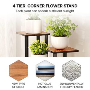 IXP Plant Stand Plant Shelf 4 Tier 4 Potted Plant Stands Indoor Corner Plant Stand Flower Stand Plant Display Shelf 21.7'' Tall Plant Stand for Multiple Plants plant holders indoor stand for Indoor