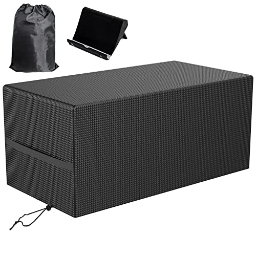 Waterproof deck box cover,Deck box dust cover,Heavy 600D polyester oxford deck box cover to protect large deck box,100% waterproof for outdoor indoor cushion storage