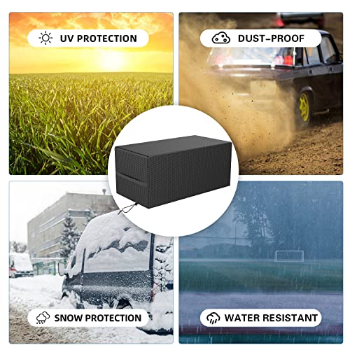 Waterproof deck box cover,Deck box dust cover,Heavy 600D polyester oxford deck box cover to protect large deck box,100% waterproof for outdoor indoor cushion storage