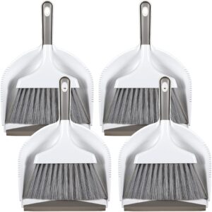 4 sets mini broom and dustpan set small dustpan and brush set hand broom and dustpan set home cleaning supplies portable cleaning dust pan and brush for desk home kitchen keyboard car pet waste