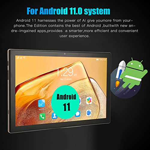 Qinlorgo 10 Inch Tablet, 4G 5GWiFi Dual SIM Dual Speaker Outdoor Tablet (US Plug)