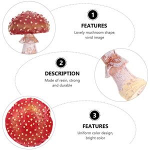 SHERCHPRY 15 pcs Fish Tank Ornaments Mini containers Resin Container Fluorescence Decorate Props Decorations Bonsai Figurines Decor Sculptures Home Decor Statue Flowerpot Mushroom Statuette