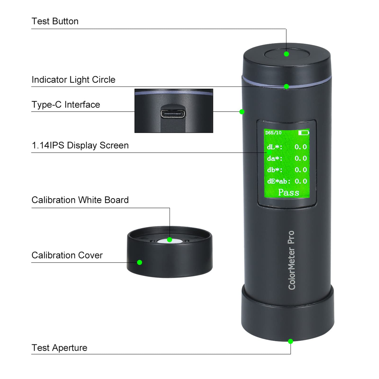 Colorimeter Color Meter Chromometer Smart Color Measuring Instrument APP Control Auto Calibration Android iOS Windows Supported