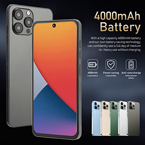 ASHATA I14 Pro Max 4G Cell Phone for Android, 6.7 Inch Smartphone with 4GB RAM 128GB ROM, 8MP Front Camera 16MP Rear Camera, 3 in 1 Navigation System, Memory Card Supports Up to 128G(US)