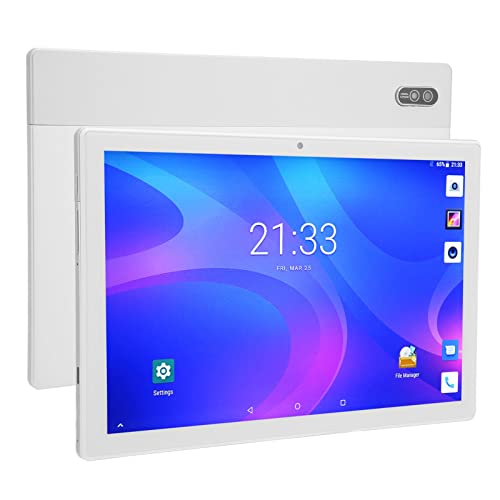 Garsentx Tablet 10 Inch Android 11, 8GB RAM 256GB ROM, 8MP 13MP, 8800mAh Battery 8 Core IPS HD Touchscreen Tablets (Silver)(US)