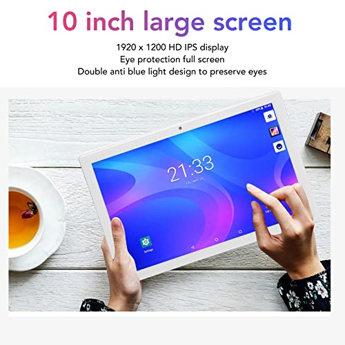 Garsentx Tablet 10 Inch Android 11, 8GB RAM 256GB ROM, 8MP 13MP, 8800mAh Battery 8 Core IPS HD Touchscreen Tablets (Silver)(US)