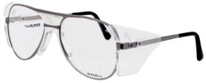 titus g77 premium metal frame aviator z87+, z87.1 safety glasses side shield motorcycle shooting dot ansi ce approved eyewear