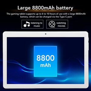 Garsentx 10.1 Inch Tablet, 6GB RAM 128GB Storage Tablet, 1960x1080 IPS HD Display, Deca Cores Processor, 2.4G 5G Dual Band WiFi, for Android 10.0, 8800mAh,Gold(US)