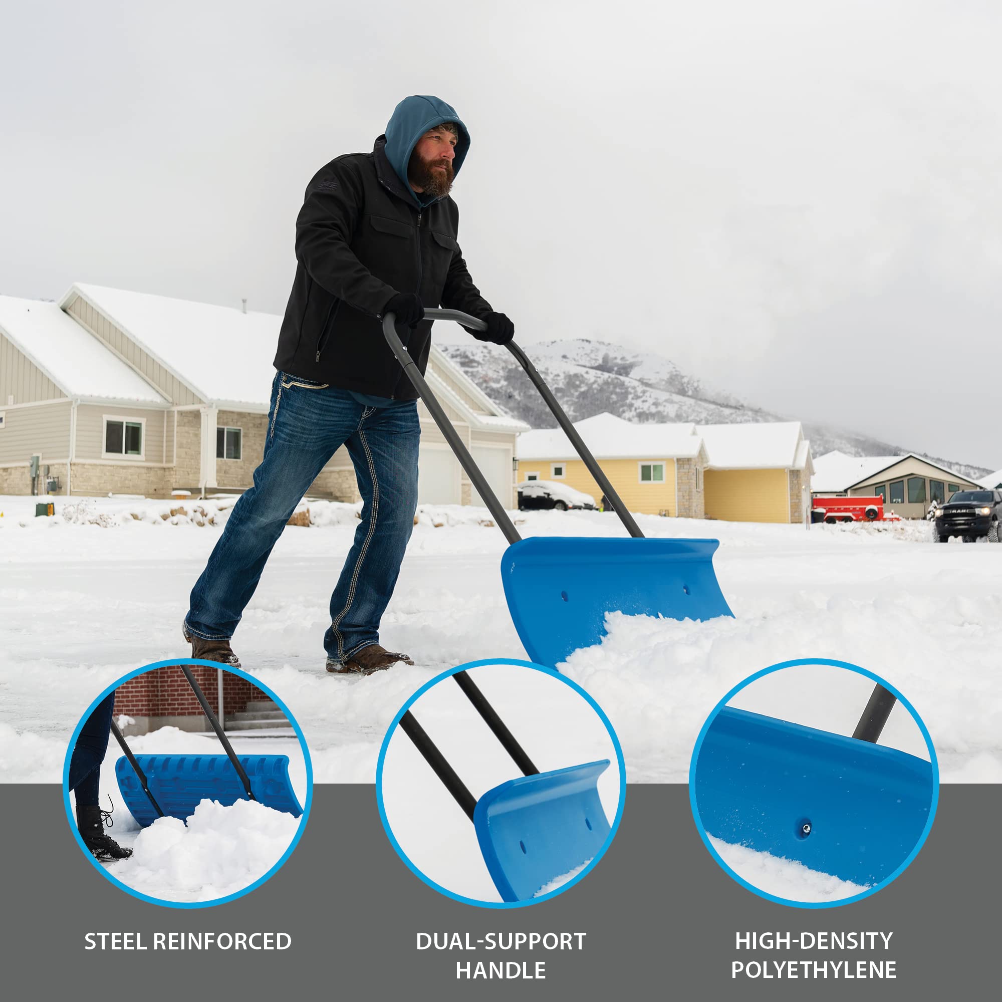 Lifetime Snow Pusher, 42” Heavy Duty Snow Plow Shovel