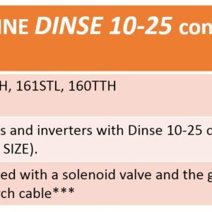 9F Series - 125 Amp - Air Cooled - Flexible Head TIG Torch - 12.5 feet 1-Piece Cable - INLINE Gas Dinse 10-25 Connector - (Welders with Gas Solenoid)