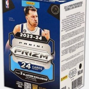 2023-2024 Panini PRIZM Basketball FACTORY Sealed Blaster Box - Chance for Silver Prizm Victor Wembanyama Rookie Card! - Includes Custom Victor Wembanyama and Kobe Bryant Cards Pictured.