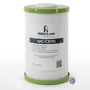 cr70 cr65 replacement water filter cartridge, 1,000 gal capacity, for c7000 c6500 systems, battery included