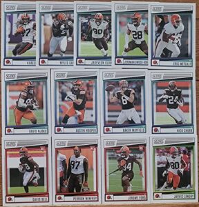 2022 panini score football cleveland browns team set 13 cards w/drafted rookies