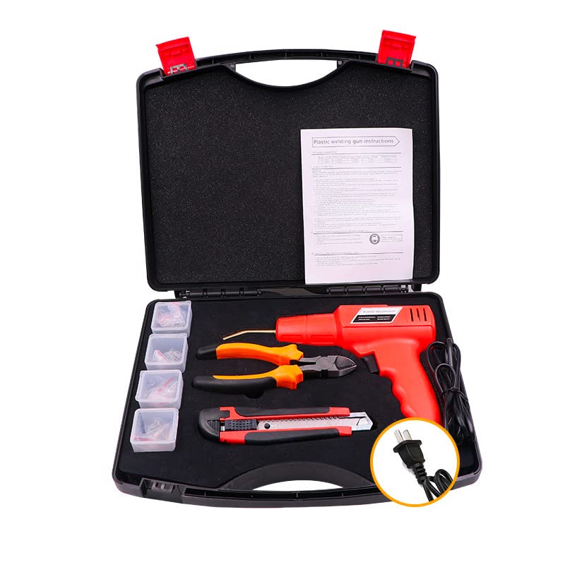 100W Plastic Welder Kit Plastic Bumper Repair Kit with 200 Staples for Plastic Repair Bumper Repair