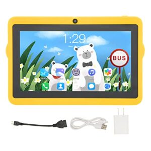 Kids Tablet, Toddler Tablet Single Speaker 8 Cores CPU Dual Camera 100240V with Stand for Baby (US Plug)
